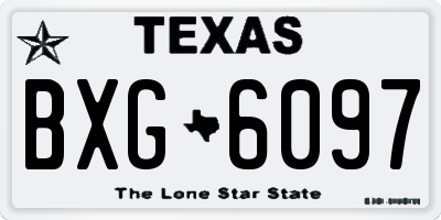 TX license plate BXG6097