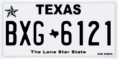 TX license plate BXG6121