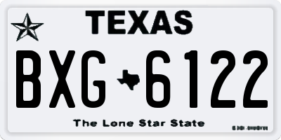 TX license plate BXG6122