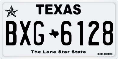 TX license plate BXG6128