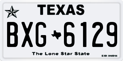 TX license plate BXG6129