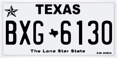 TX license plate BXG6130