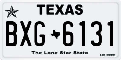 TX license plate BXG6131
