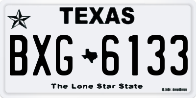 TX license plate BXG6133