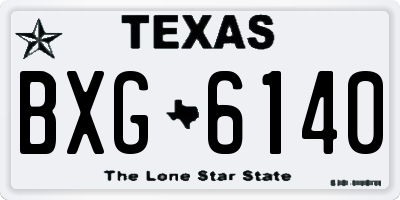 TX license plate BXG6140