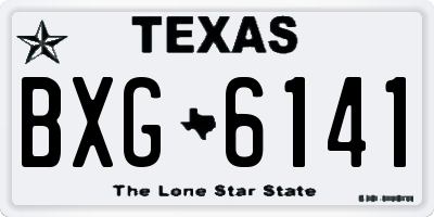 TX license plate BXG6141