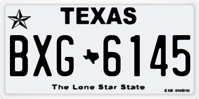 TX license plate BXG6145