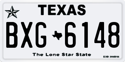 TX license plate BXG6148