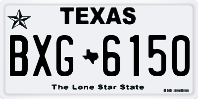 TX license plate BXG6150
