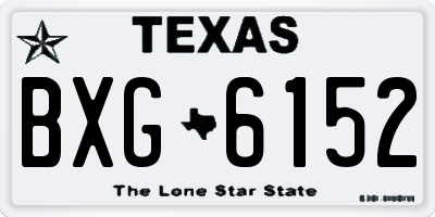 TX license plate BXG6152