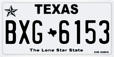 TX license plate BXG6153