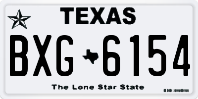 TX license plate BXG6154
