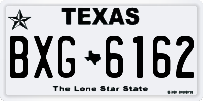 TX license plate BXG6162