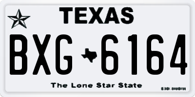 TX license plate BXG6164