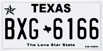 TX license plate BXG6166