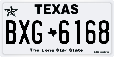 TX license plate BXG6168