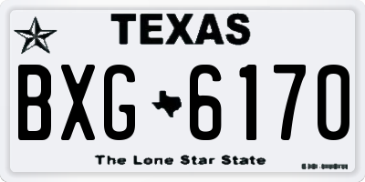 TX license plate BXG6170
