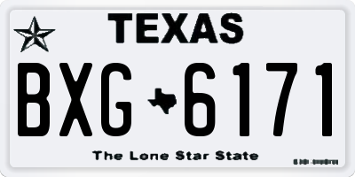 TX license plate BXG6171
