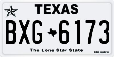 TX license plate BXG6173
