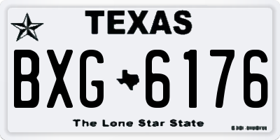 TX license plate BXG6176