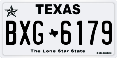 TX license plate BXG6179