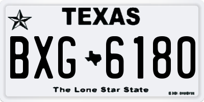 TX license plate BXG6180