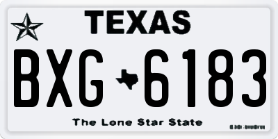 TX license plate BXG6183