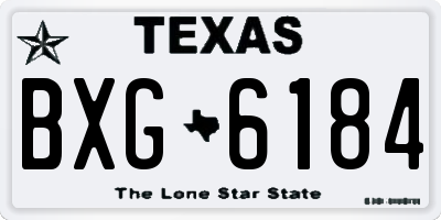 TX license plate BXG6184