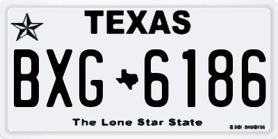 TX license plate BXG6186