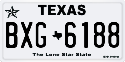 TX license plate BXG6188