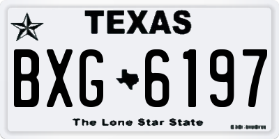 TX license plate BXG6197
