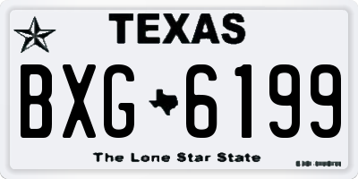 TX license plate BXG6199
