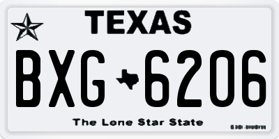 TX license plate BXG6206