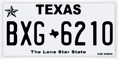 TX license plate BXG6210