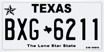 TX license plate BXG6211