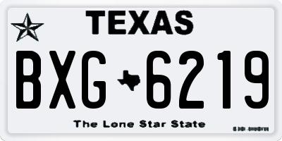 TX license plate BXG6219