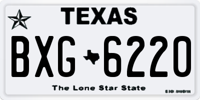 TX license plate BXG6220