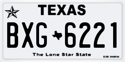 TX license plate BXG6221