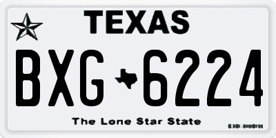 TX license plate BXG6224