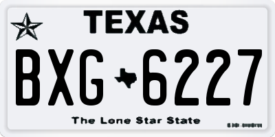 TX license plate BXG6227