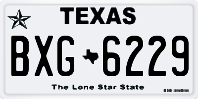 TX license plate BXG6229