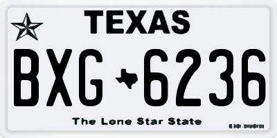 TX license plate BXG6236