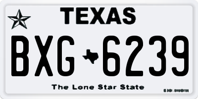 TX license plate BXG6239