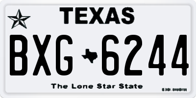 TX license plate BXG6244