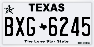 TX license plate BXG6245