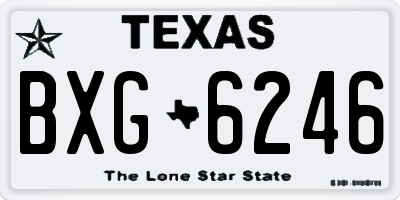 TX license plate BXG6246