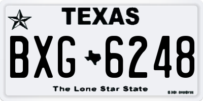 TX license plate BXG6248
