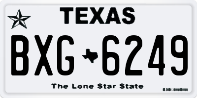 TX license plate BXG6249
