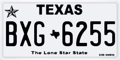 TX license plate BXG6255