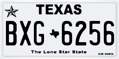 TX license plate BXG6256
